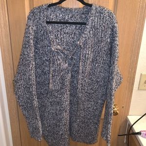 Aerie Thick Grey Sweater, Oversized Pullover